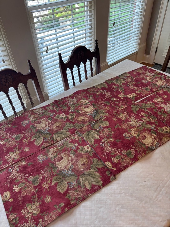 Other - Waverly Floral / Plaid Placemat Set of 6